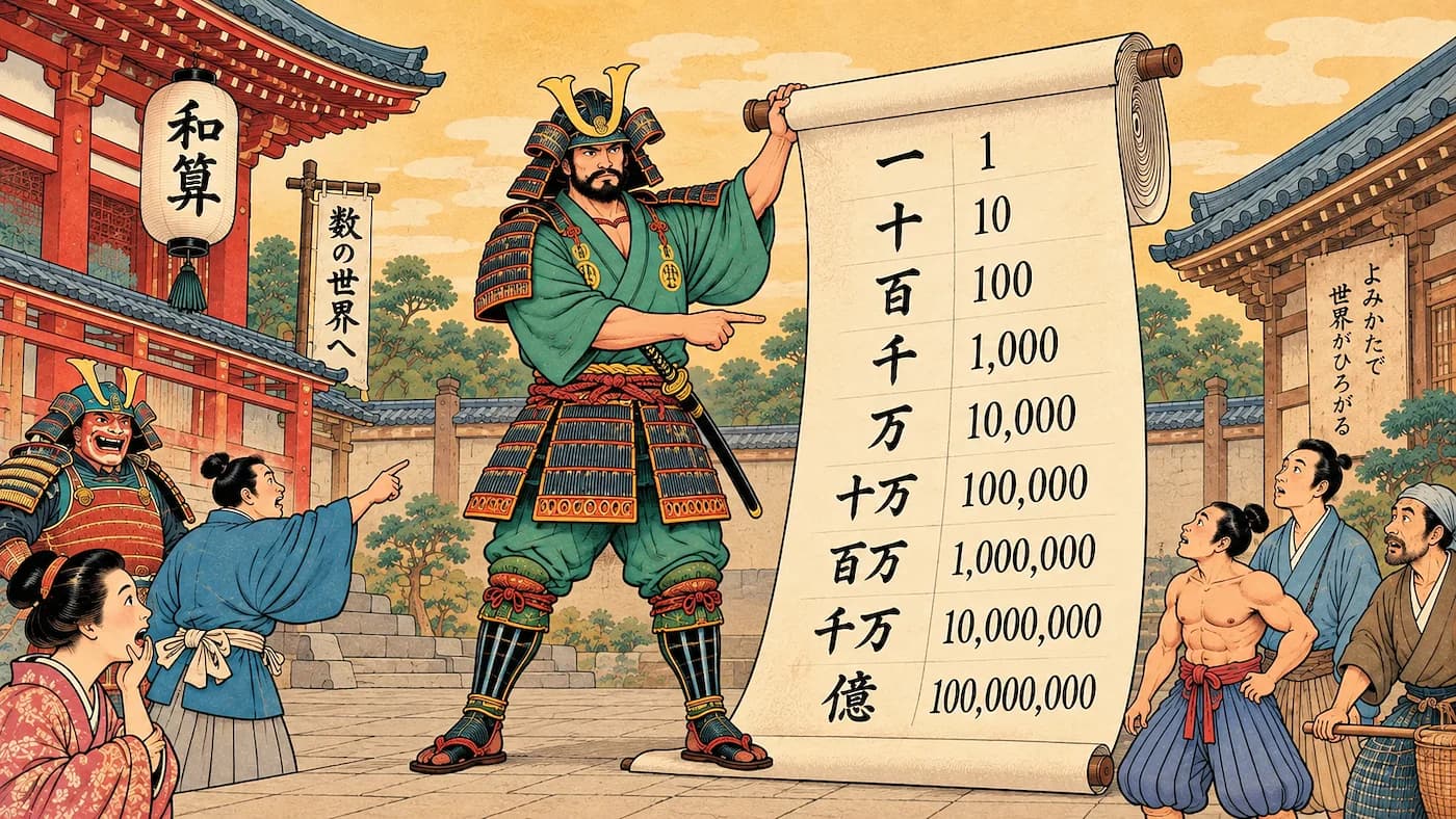 Sayıları Japonca kanji, hiragana ve romajiye dönüştürmek için bağlantı kartı.
