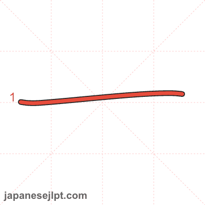 Stroke order animation for kanji 一