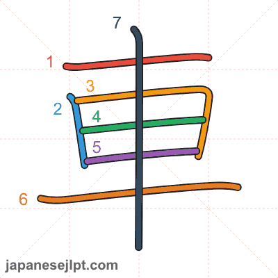 Stroke order animation for kanji 車