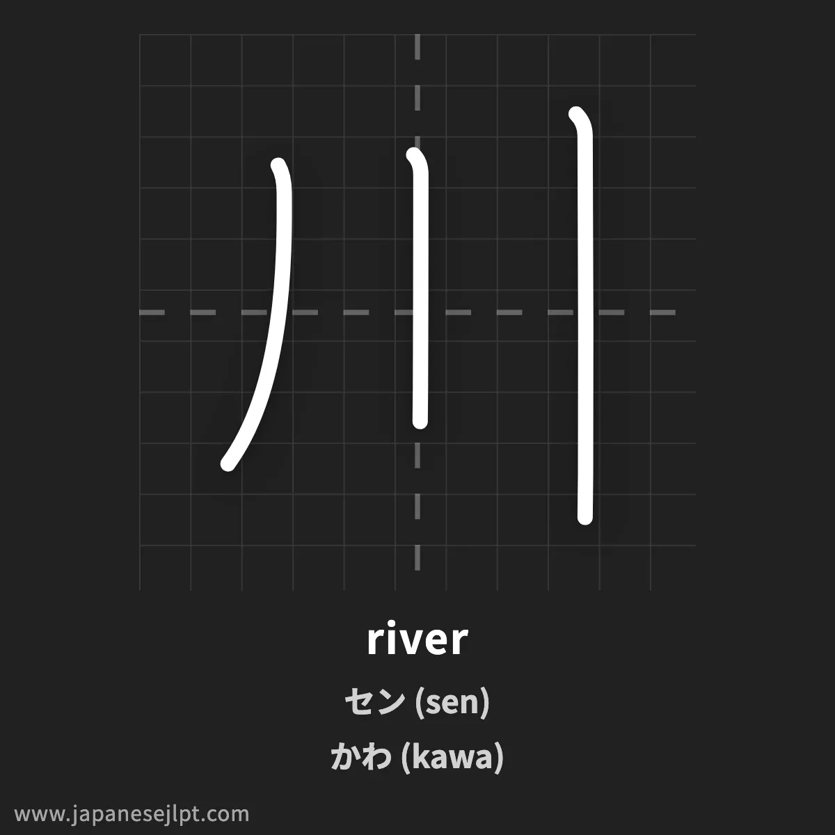 Kanji 川 (river) — Meanings, Readings & Stroke Order