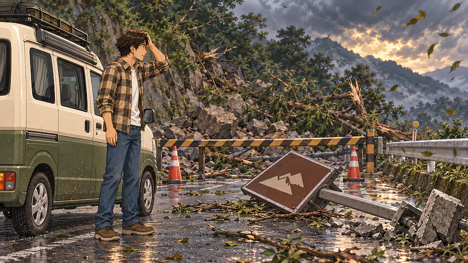 Illustration of the scene described by Due to last night's strong wind, the sign blew over.
