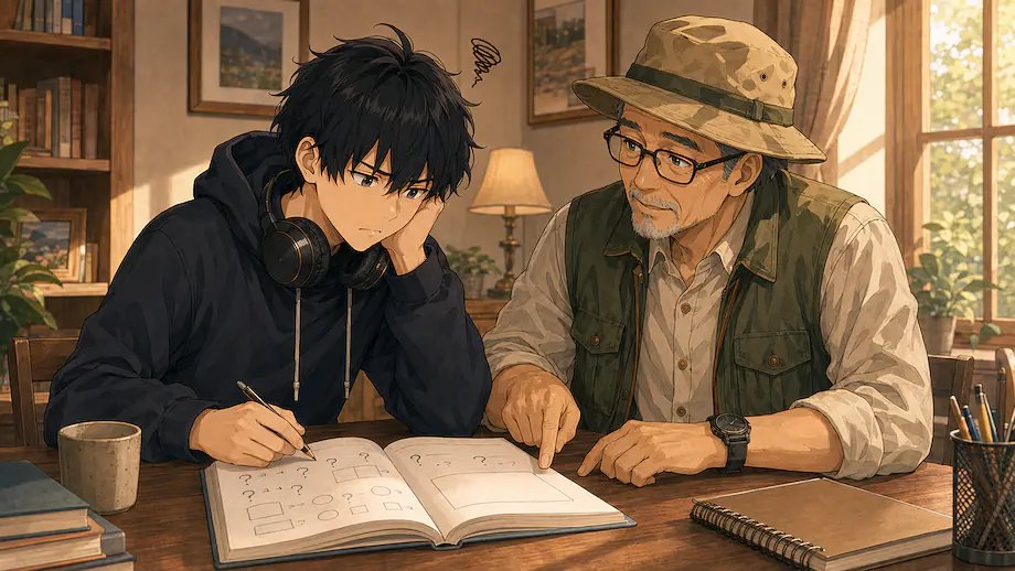 Illustration of the scene described by I do not understand this question at all.