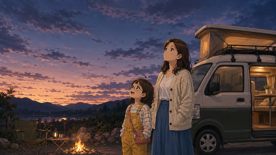 Illustration of the scene described by The sky has gradually grown darker.