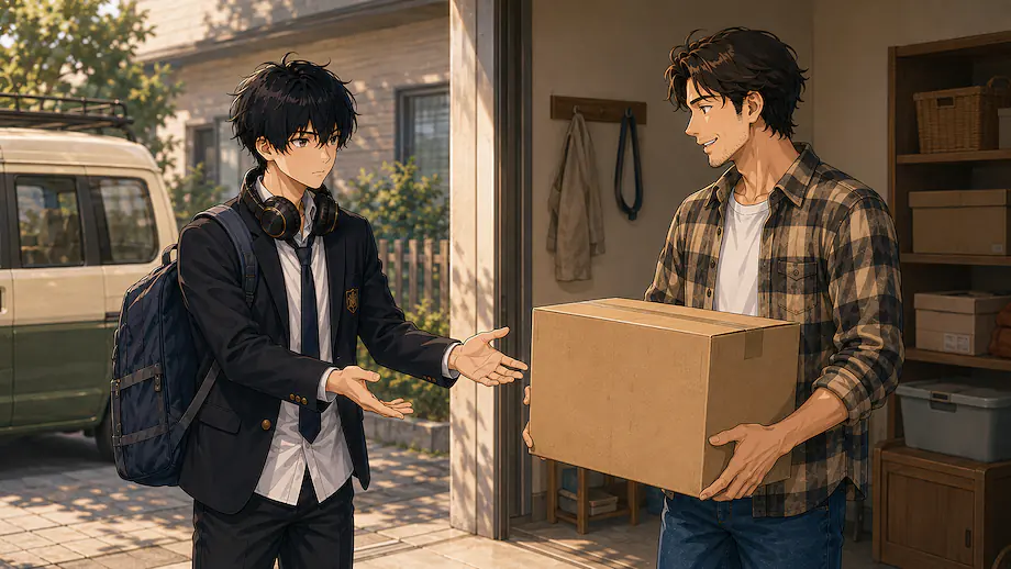 Illustration of the scene described by Please let me help.