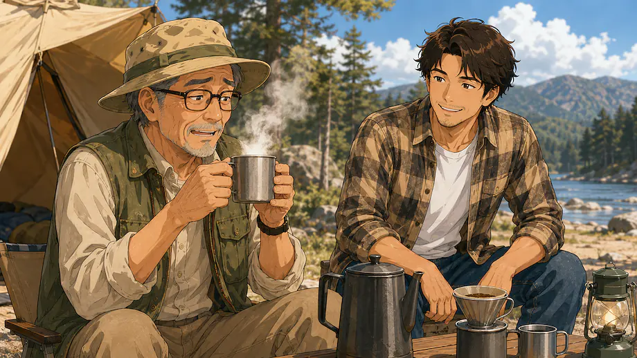 Illustration of the scene described by This coffee is too hot.