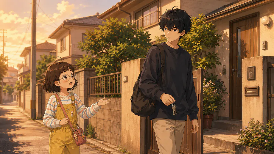 Illustration of the scene described by You’re going home already?