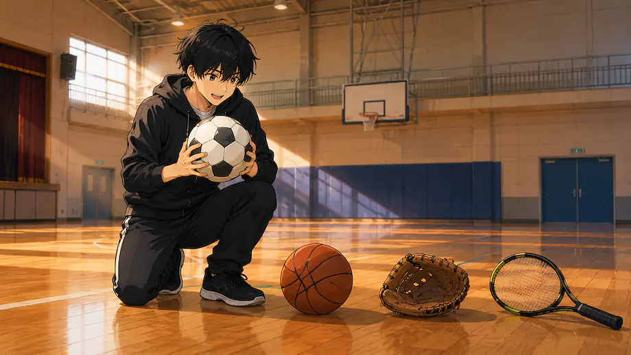 Illustration of the scene described by Of all sports, I like soccer best.